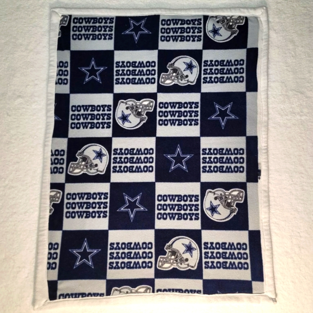 Dallas Cowboys NFL Baby Toddler Throw Fleece Blanket Handmade 39x29 Football